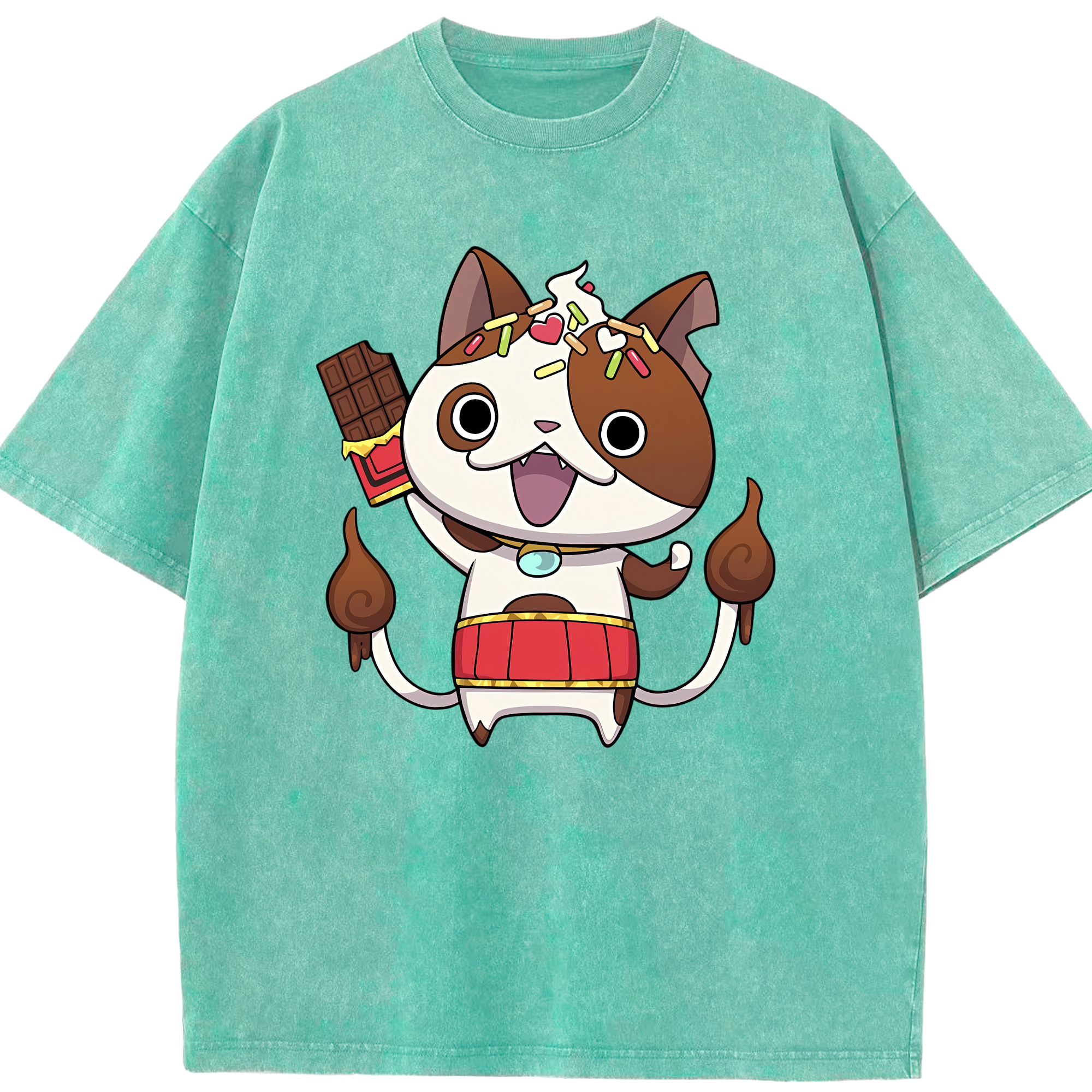 （画像用） 妖怪ウォッチ Yo-kai Watch 綿100% ヴィンテージ風 半袖Tシャツ（フロントプリント）